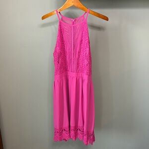 Francesca's Collections Pink Lace Dress